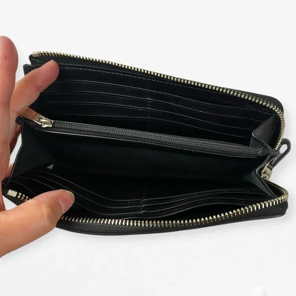 Coach Black Signature Jacquard Tote Shoulder Bag with Leather Trim + zip wallet - Picture 16 of 16